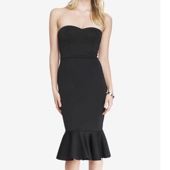 bcbg black midi dress